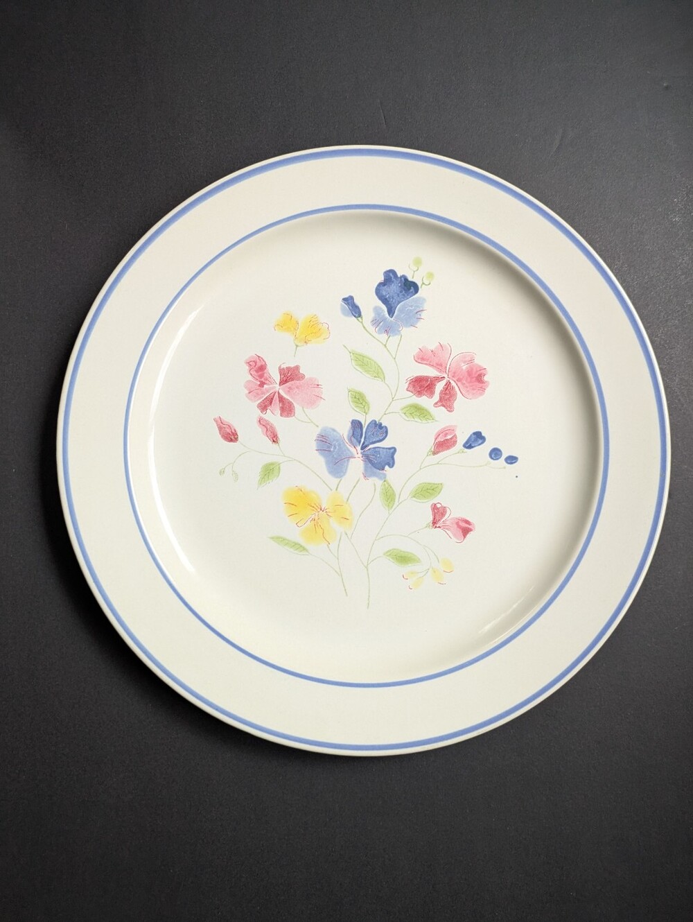 Vintage Century Stoneware Dinner Plate Hand Painted Floral Japan Cottagecore